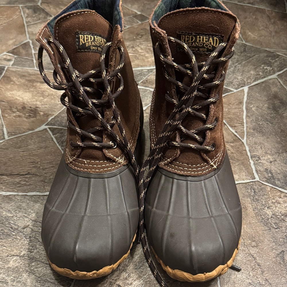 RedHead Men's Brown and Black Rain Boots
